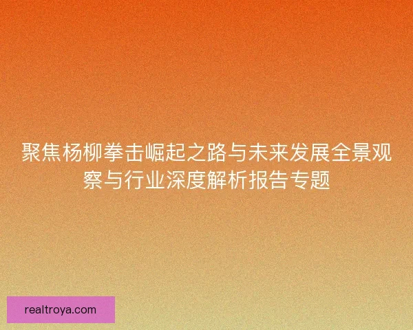 聚焦杨柳拳击崛起之路与未来发展全景观察与行业深度解析报告专题